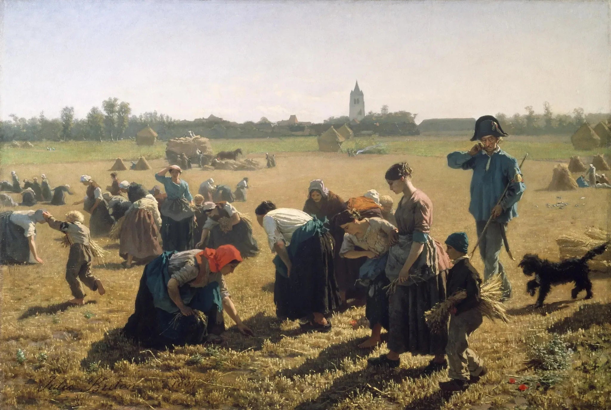 Les Glaneurs - Jules Breton image 1 copie peinte à la main à l’huile