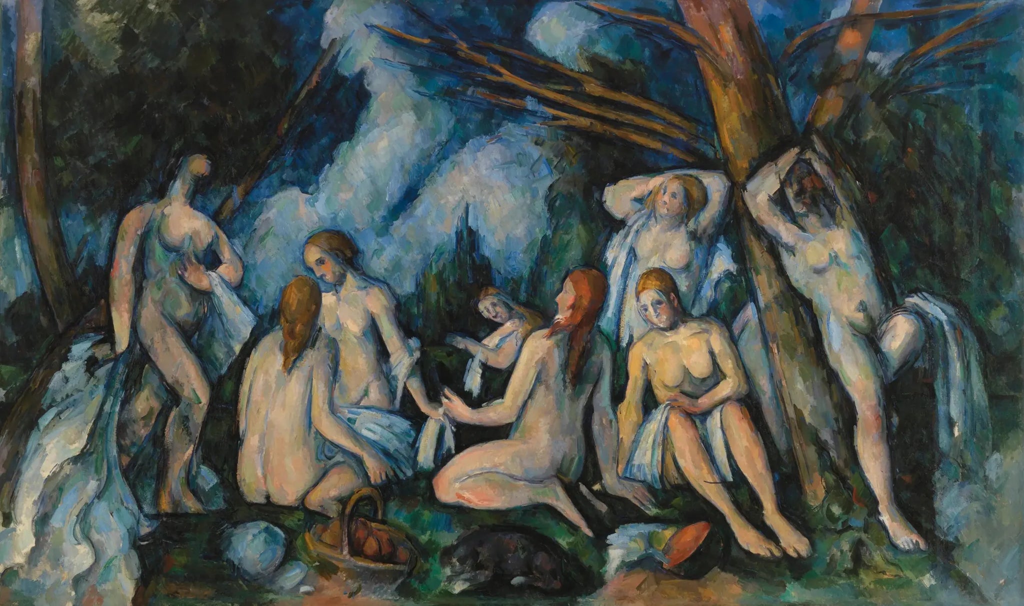 Les Grandes baigneuses - Paul Cézanne image 1 copie de tableau peinte à la main