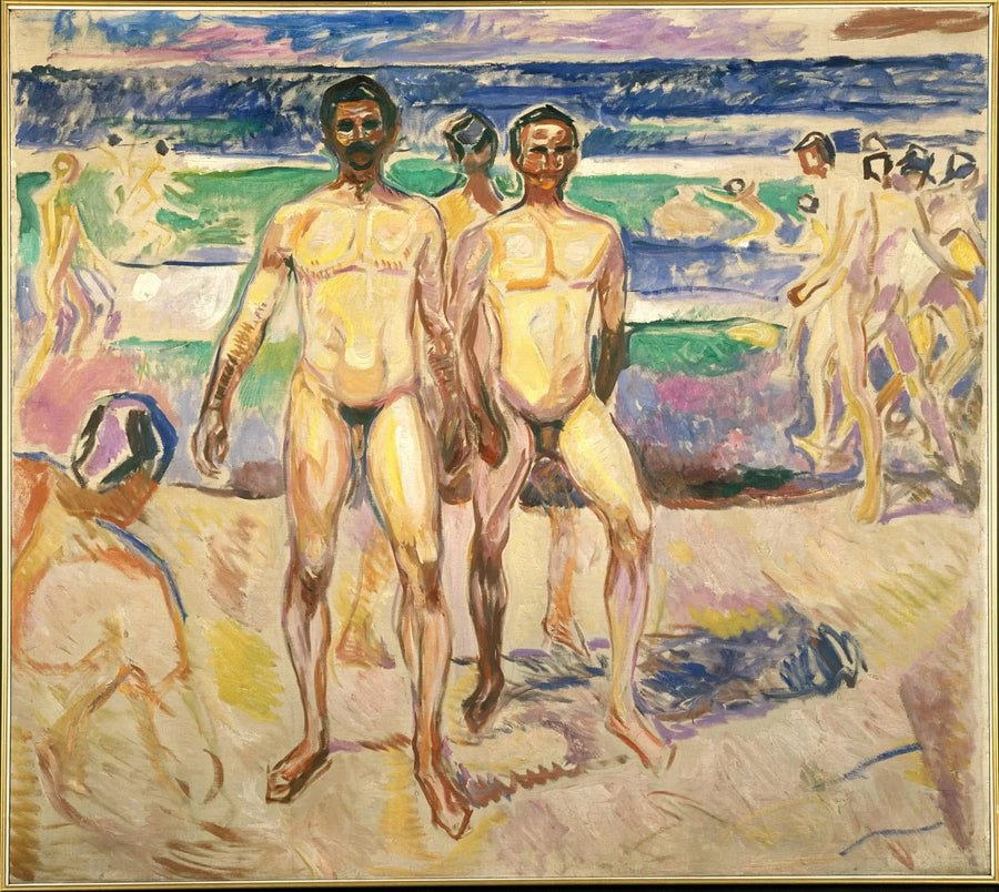 Les hommes se baignant - Edvard Munch