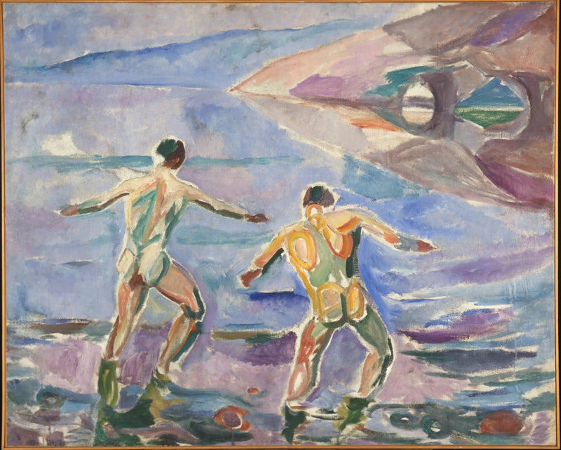 Les hommes se baignant - Edvard Munch
