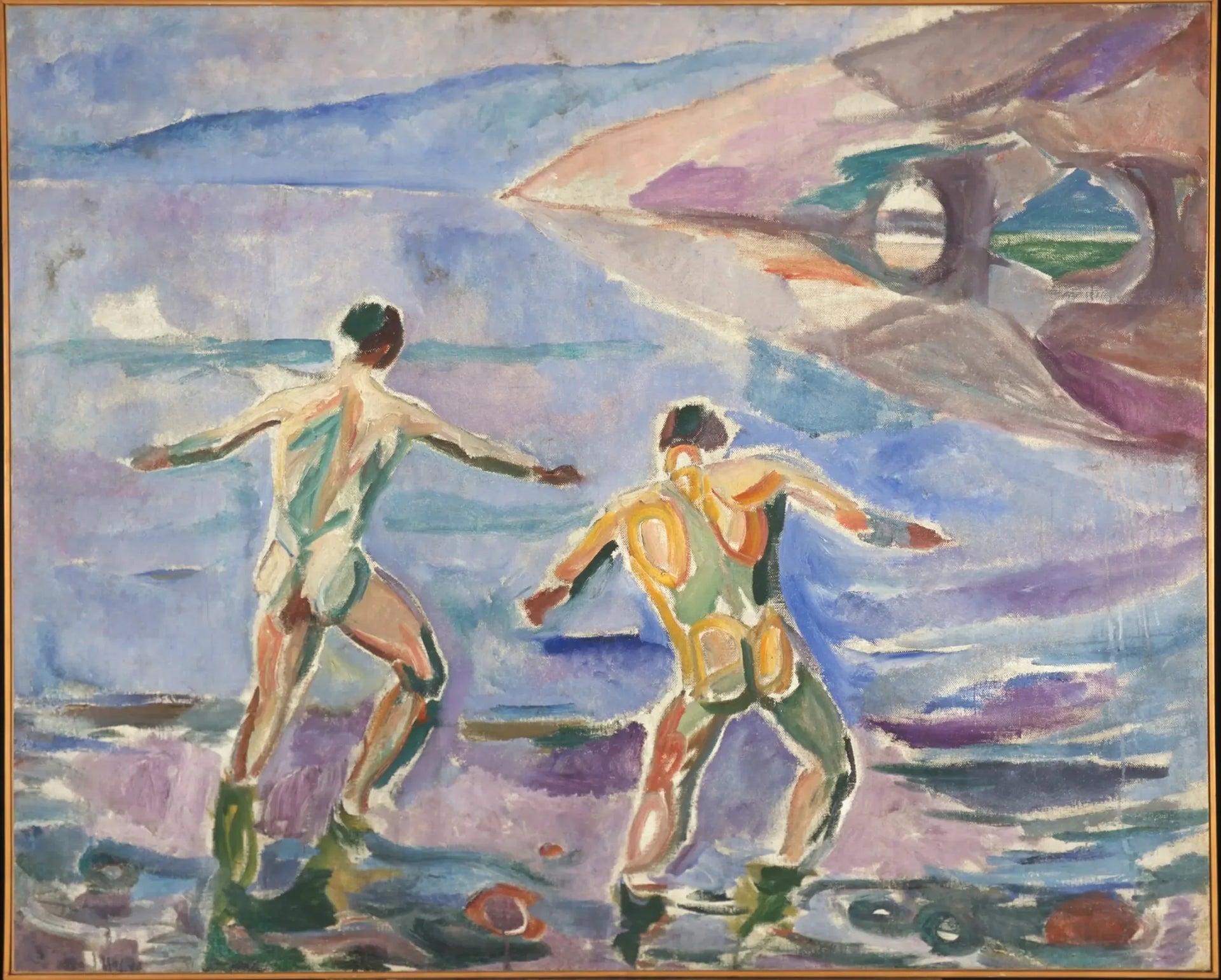 Les hommes se baignant - Edvard Munch image 1 tableau peint à l’huile sur toile