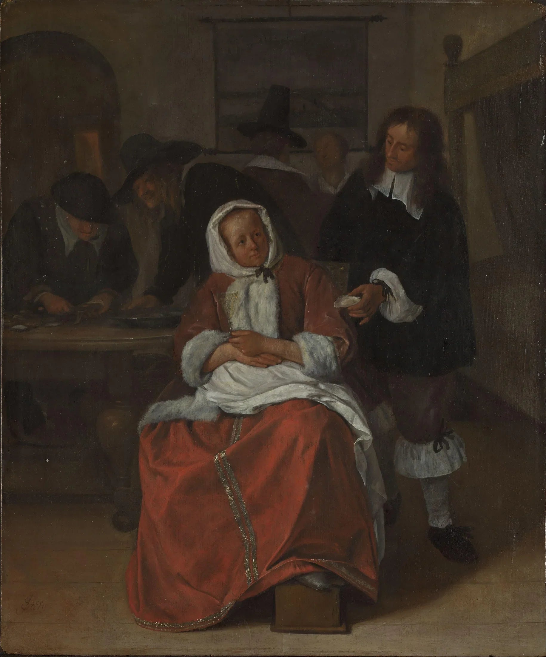 Les Huîtres - Jan Steen image 1 reproduction artisanale de tableau