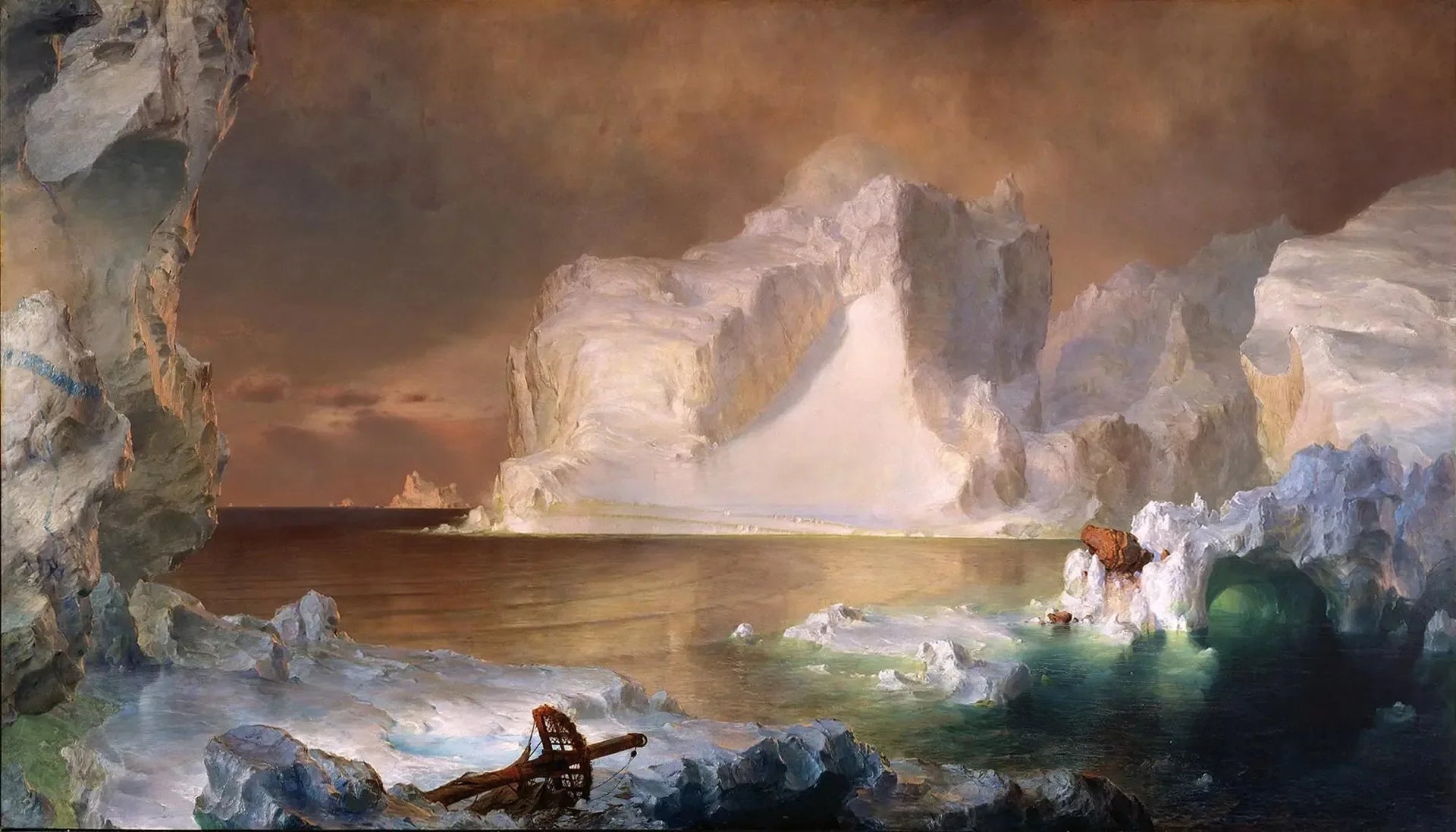 Les Icebergs - Frederic Edwin Church image 1 reproduction réalisée par Alpha Reproduction