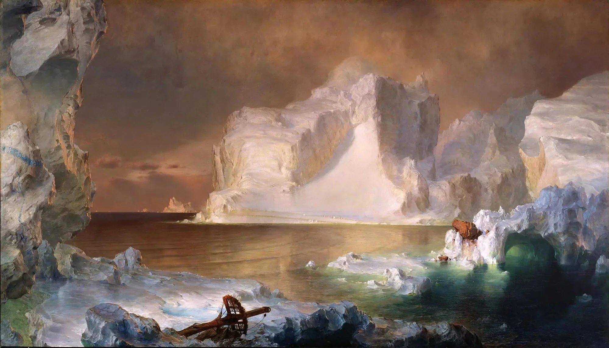 Les Icebergs - Frederic Edwin Church image 1 reproduction réalisée par Alpha Reproduction