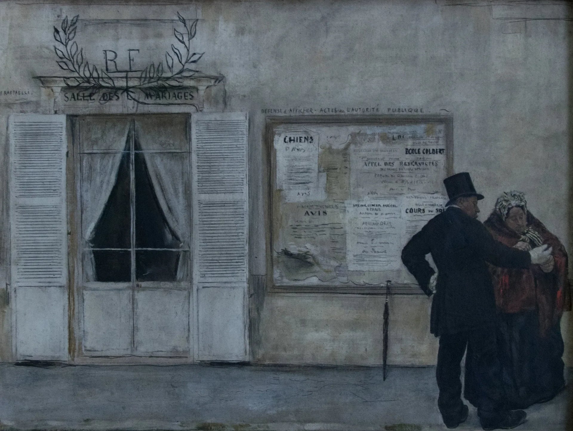 Les Invités attendant la noce - Jean-François Raffaëlli image 1 tableau peint à l’huile sur toile