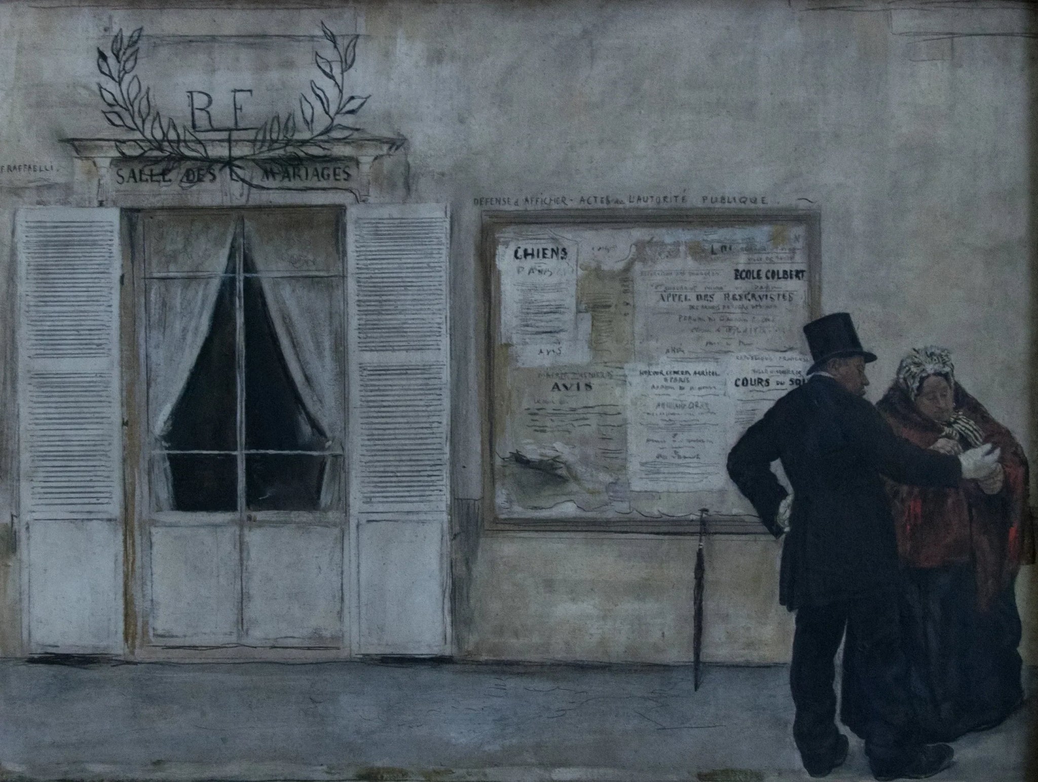 Les Invités attendant la noce - Jean-François Raffaëlli image 1 tableau peint à l’huile sur toile
