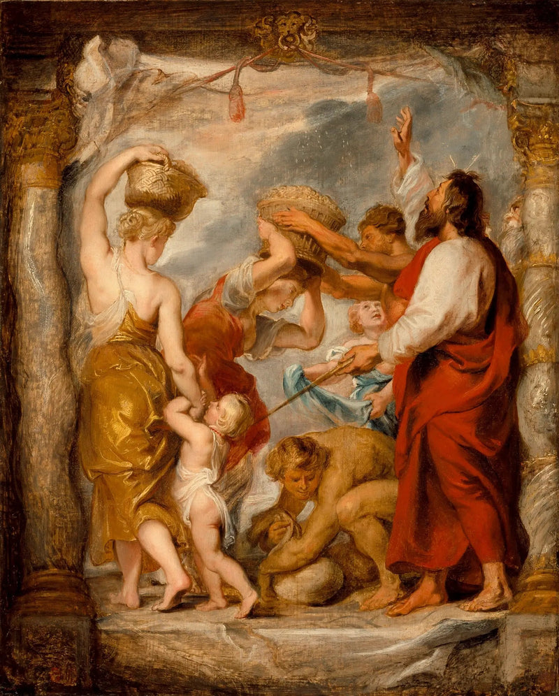 Les Israélites ramassent la manne dans le désert - Peter Paul Rubens