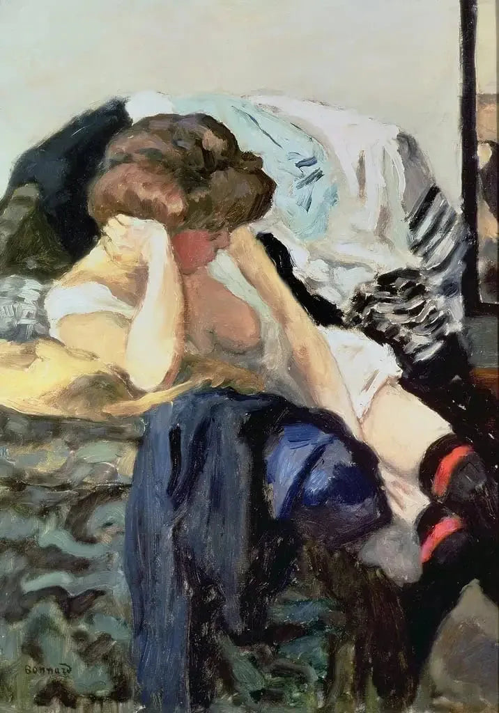 Les jarretières rouges - Pierre Bonnard