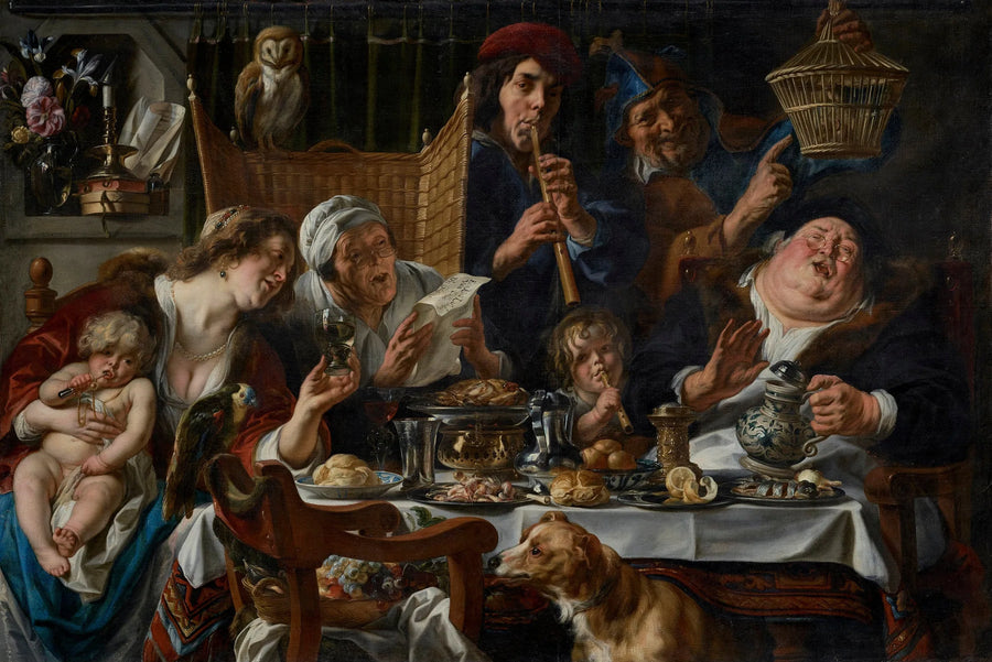 Les jeunes piaillent comme chantent les vieux - Jacob Jordaens