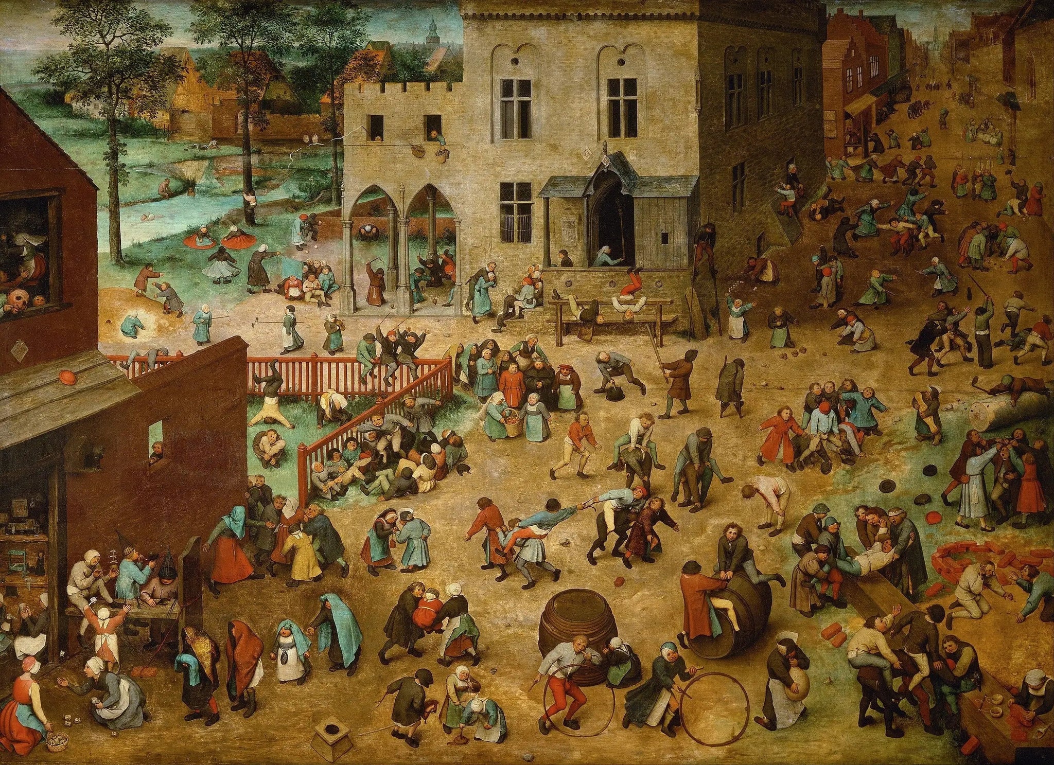 Les Jeux d’enfants - Pieter Brueghel the Elder image 1 copie de tableau peinte à la main