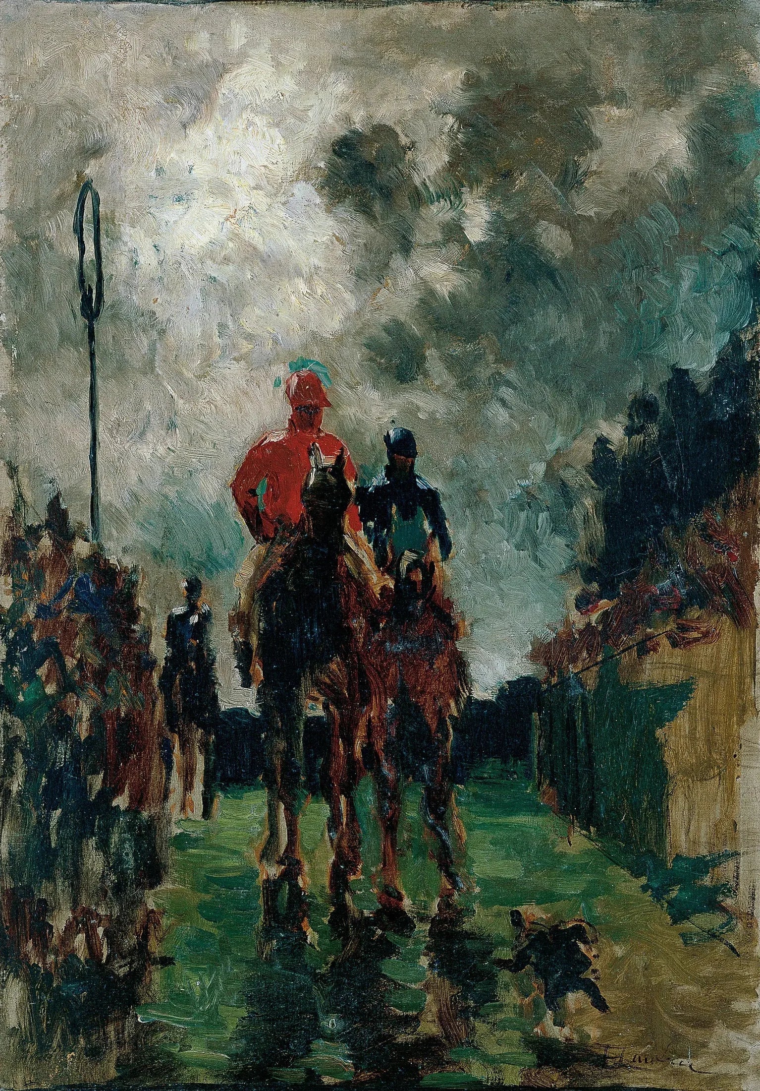 Les Jockeys - Henri de Toulouse-Lautrec image 1 reproduction de peinture à l’huile