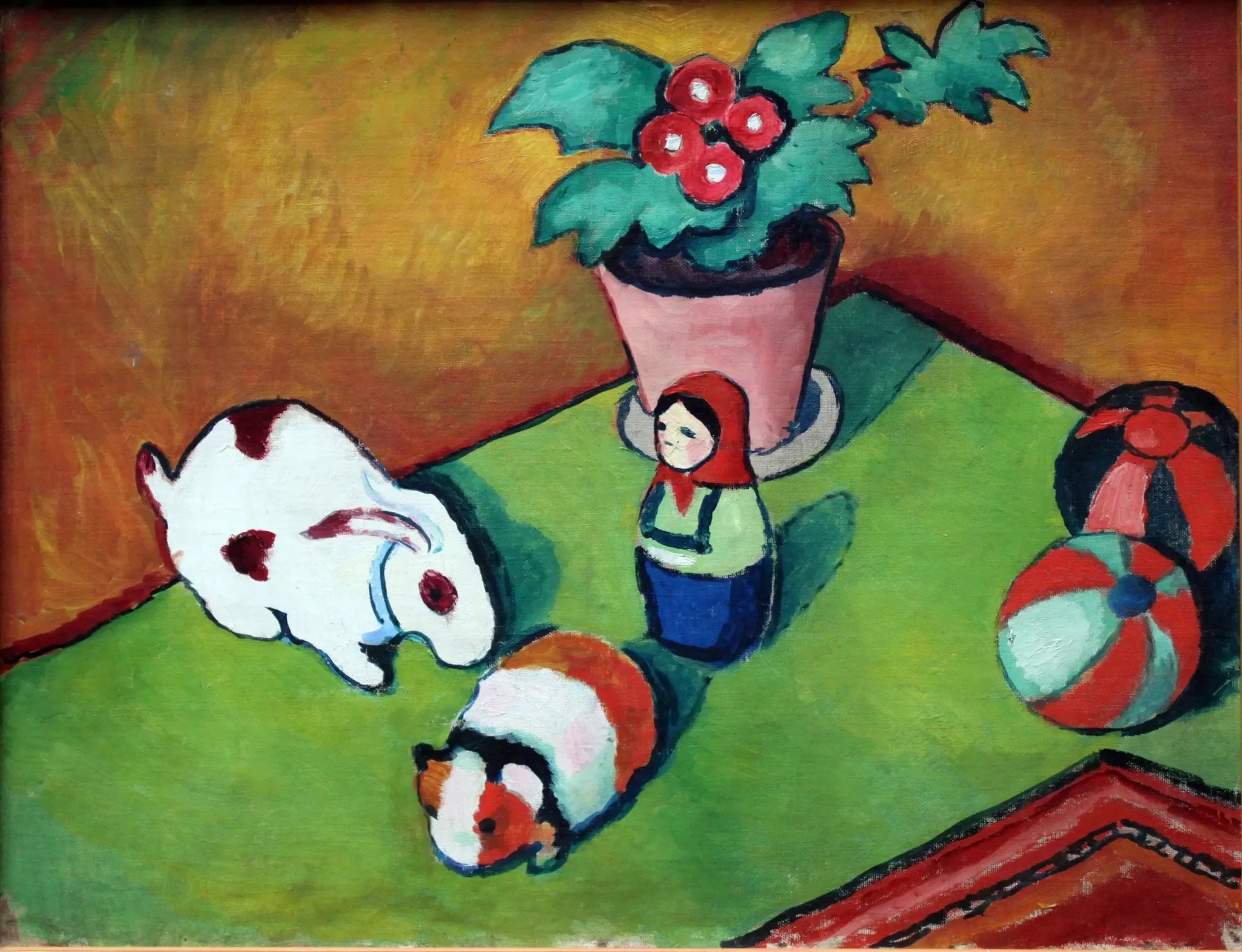 Les jouets du petit Walter - August Macke image 1 reproduction artisanale de tableau