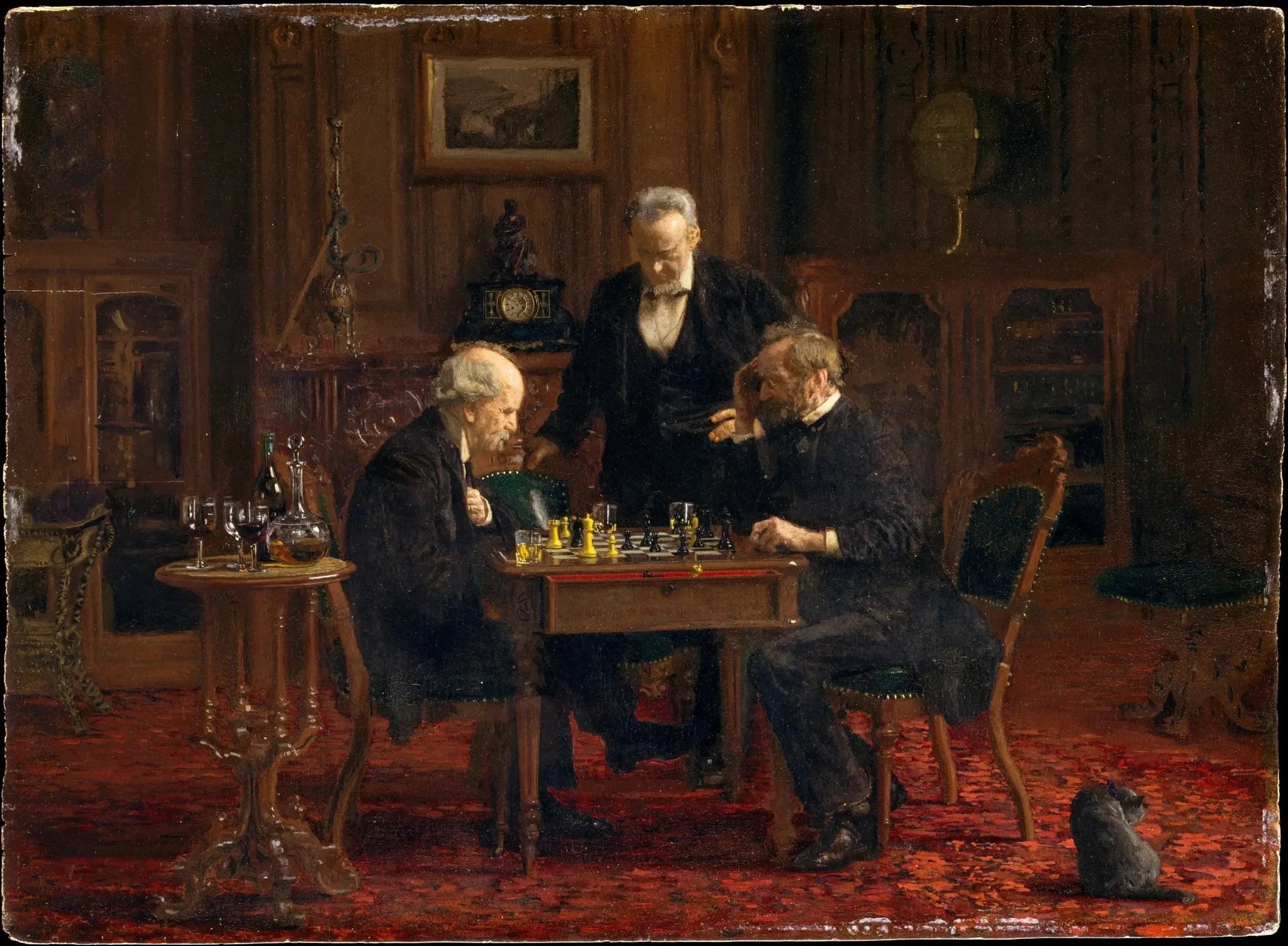 Les Joueurs d'échecs - Thomas Eakins image 1 reproduction d’œuvre d’art à l’huile