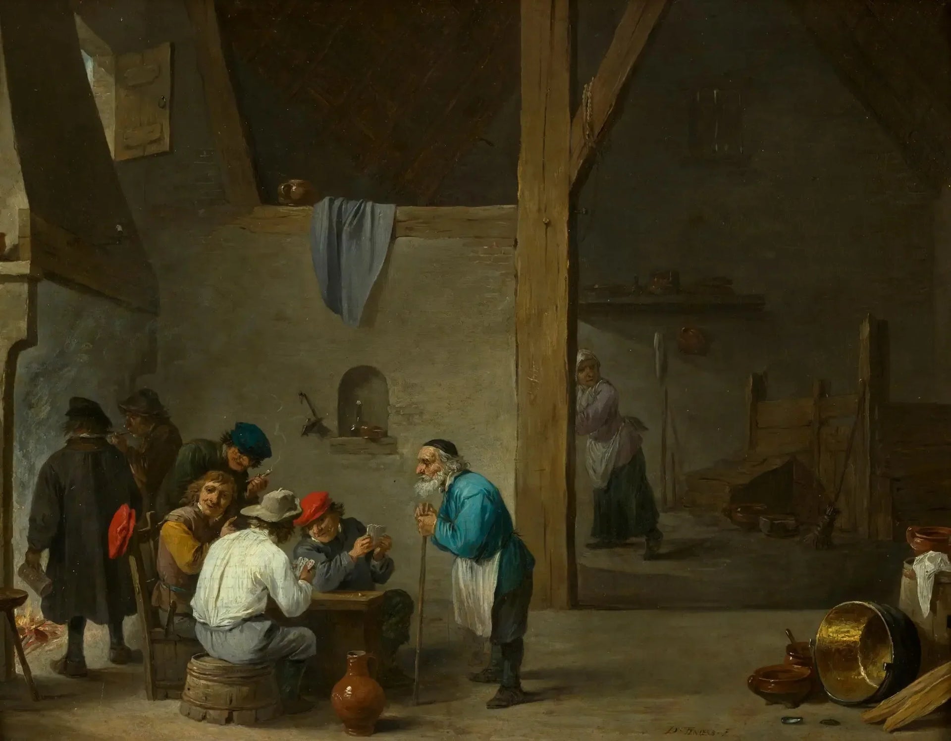 Les joueurs de cartes - David Teniers le Jeune image 1 tableau peint à l’huile sur toile