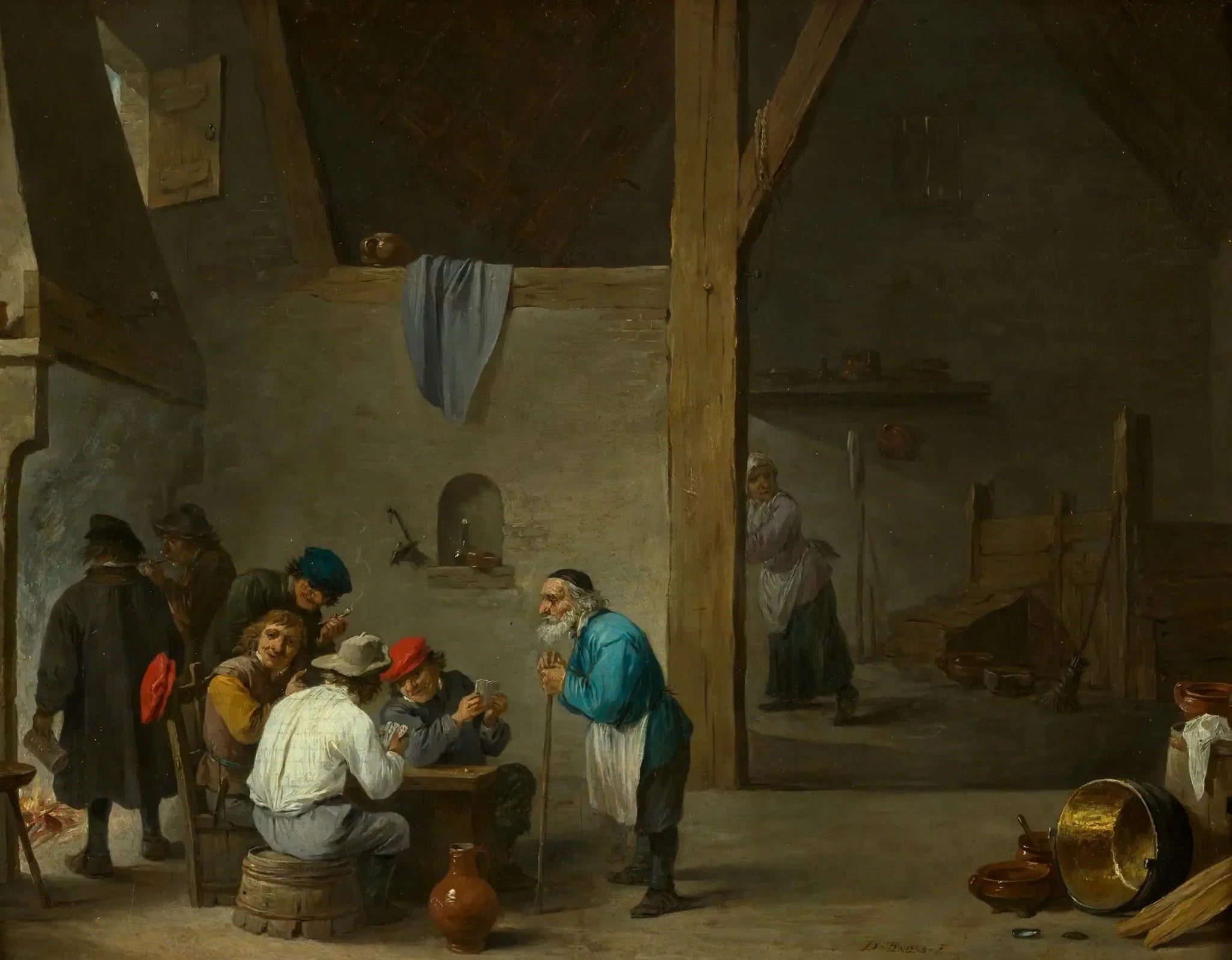 Les joueurs de cartes - David Teniers le Jeune image 1 tableau peint à l’huile sur toile