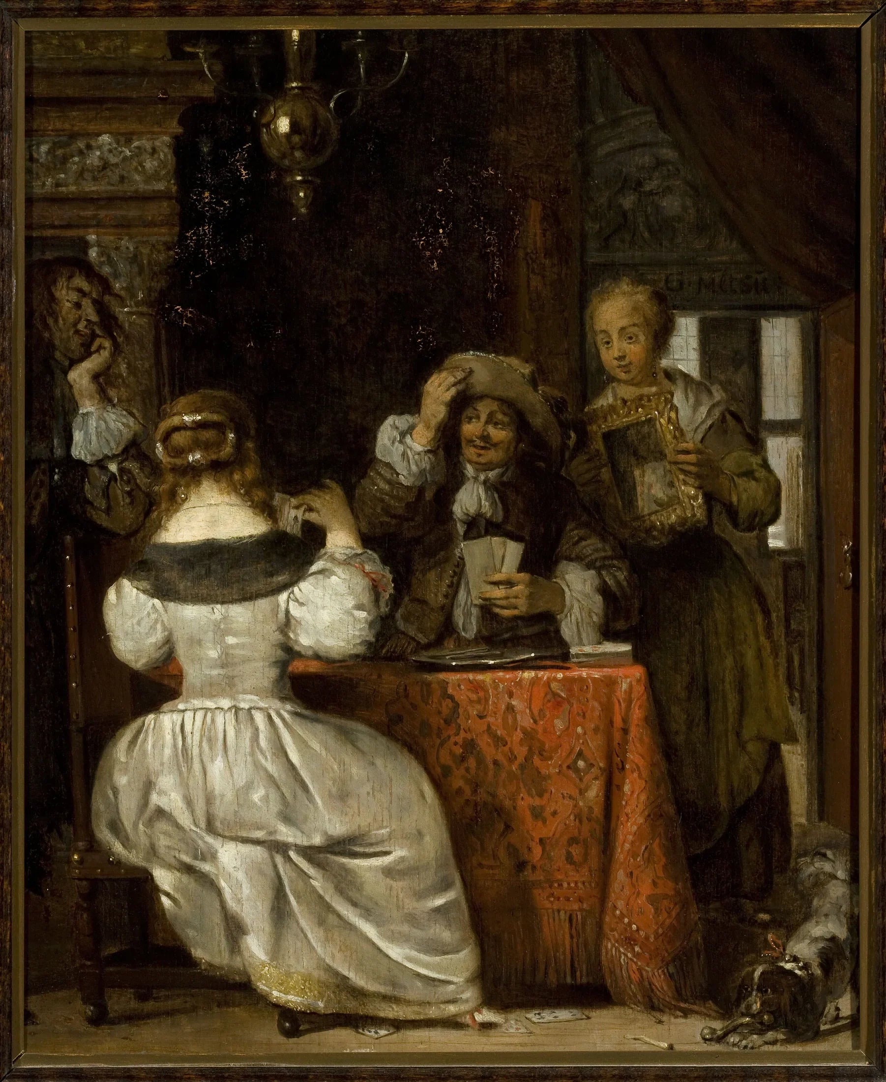 Les Joueurs de cartes - Gabriel Metsu image 1 copie de tableau peinte à la main