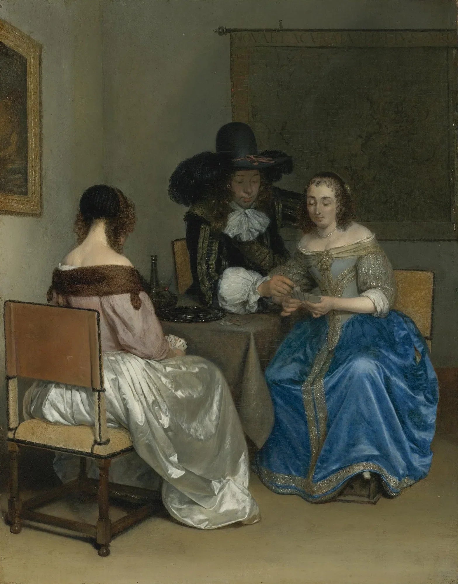 Les joueurs de cartes - Gerard ter Borch image 1 tableau peint à l’huile sur toile
