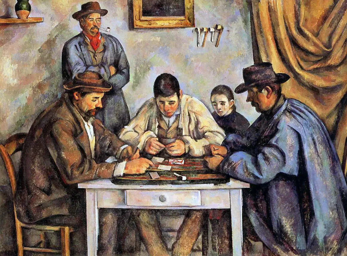 Les joueurs de cartes - Paul Cézanne image 1 copie de tableau peinte à la main
