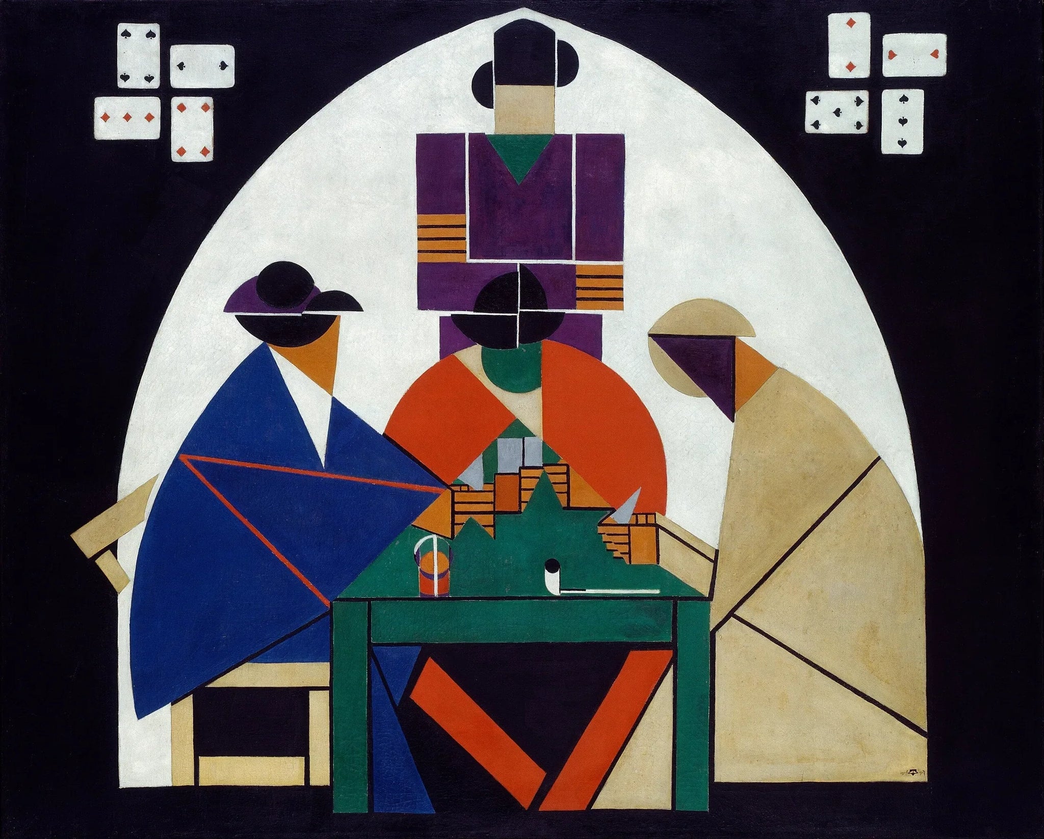 Les joueurs de cartes - Theo van Doesburg image 1 tableau peint à l’huile sur toile