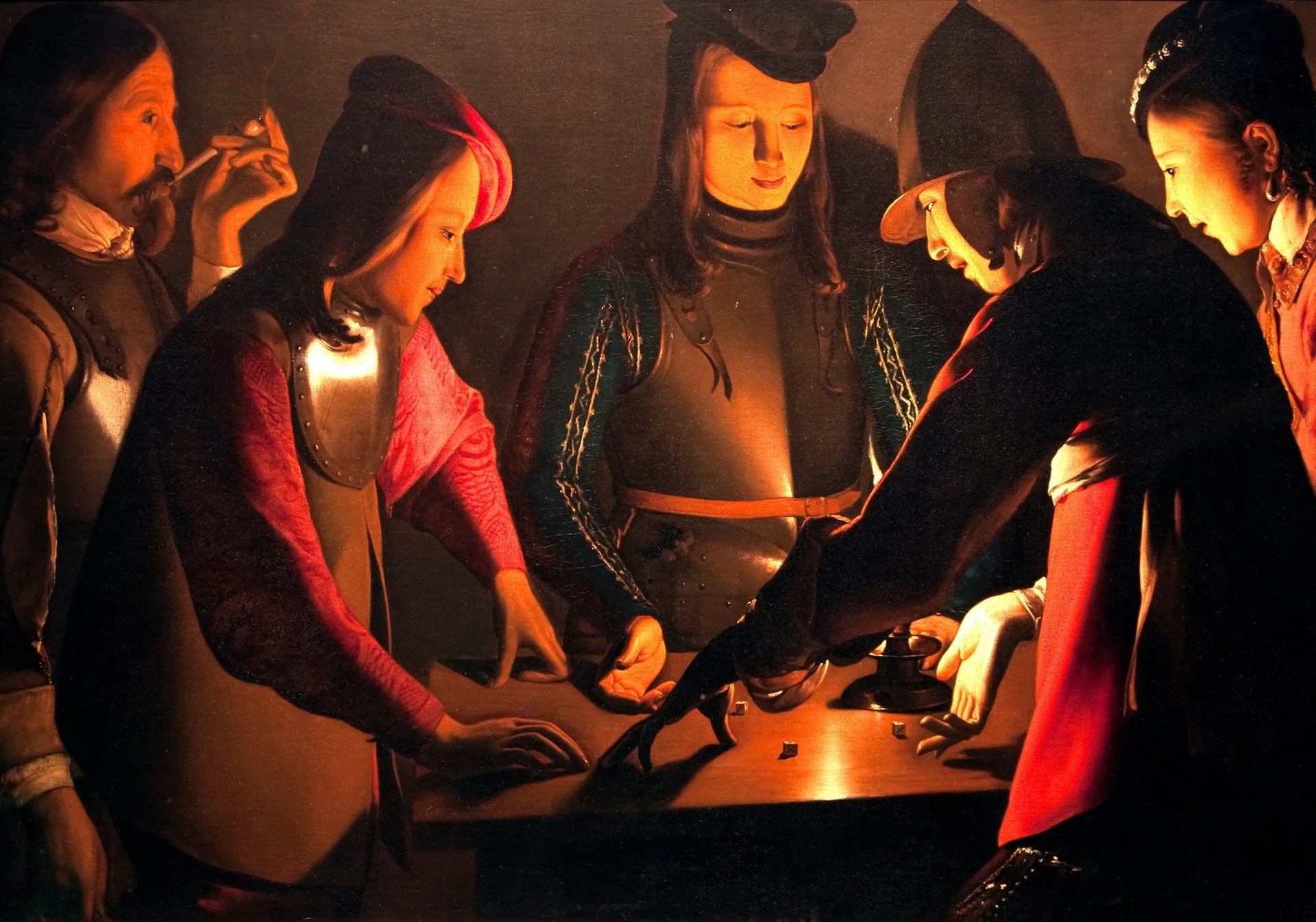 Les Joueurs de dés - Georges de La Tour image 1 copie peinte à la main à l’huile