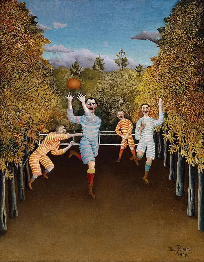 Les joueurs de football - Henri Rousseau image 1 tableau peint à l’huile sur toile