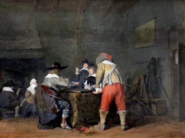 Les joueurs de Tric-Trac - Gerard ter Borch image 1 tableau peint à l’huile sur toile