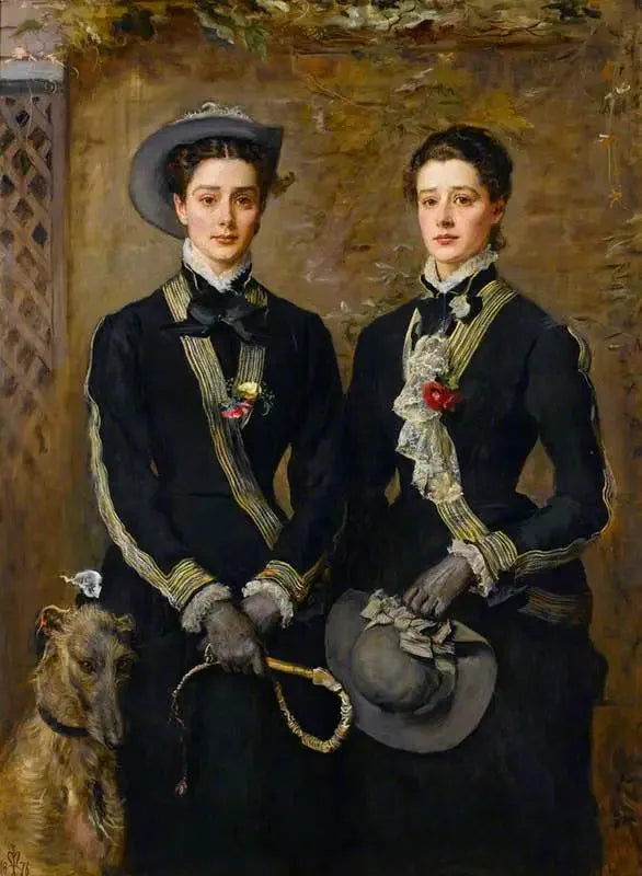 Les jumelles, Kate et Grace Hoare - John Everett Millais image 1 copie peinte à la main à l’huile