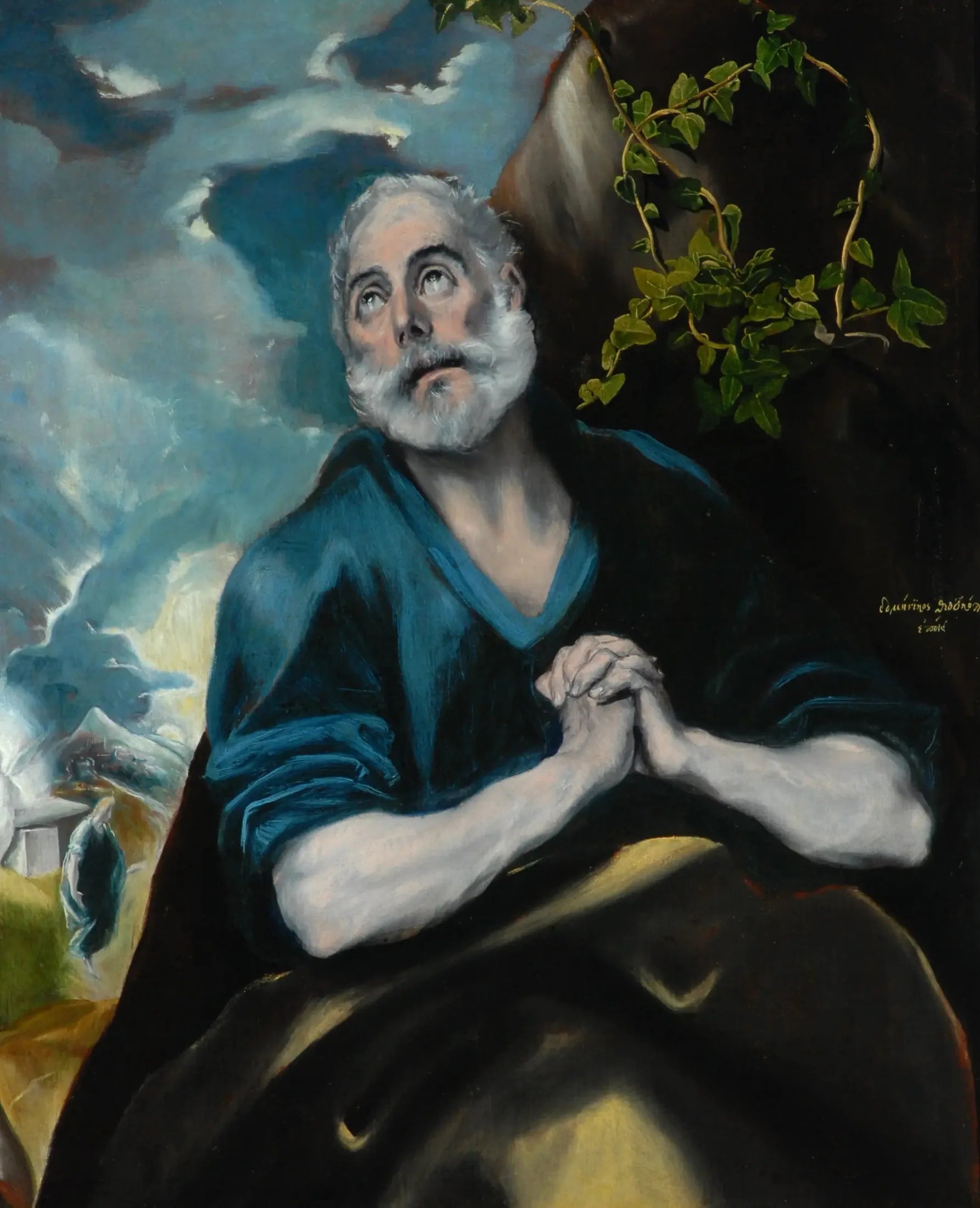 Les Larmes de saint Pierre - El Greco image 1 copie peinte à la main à l’huile