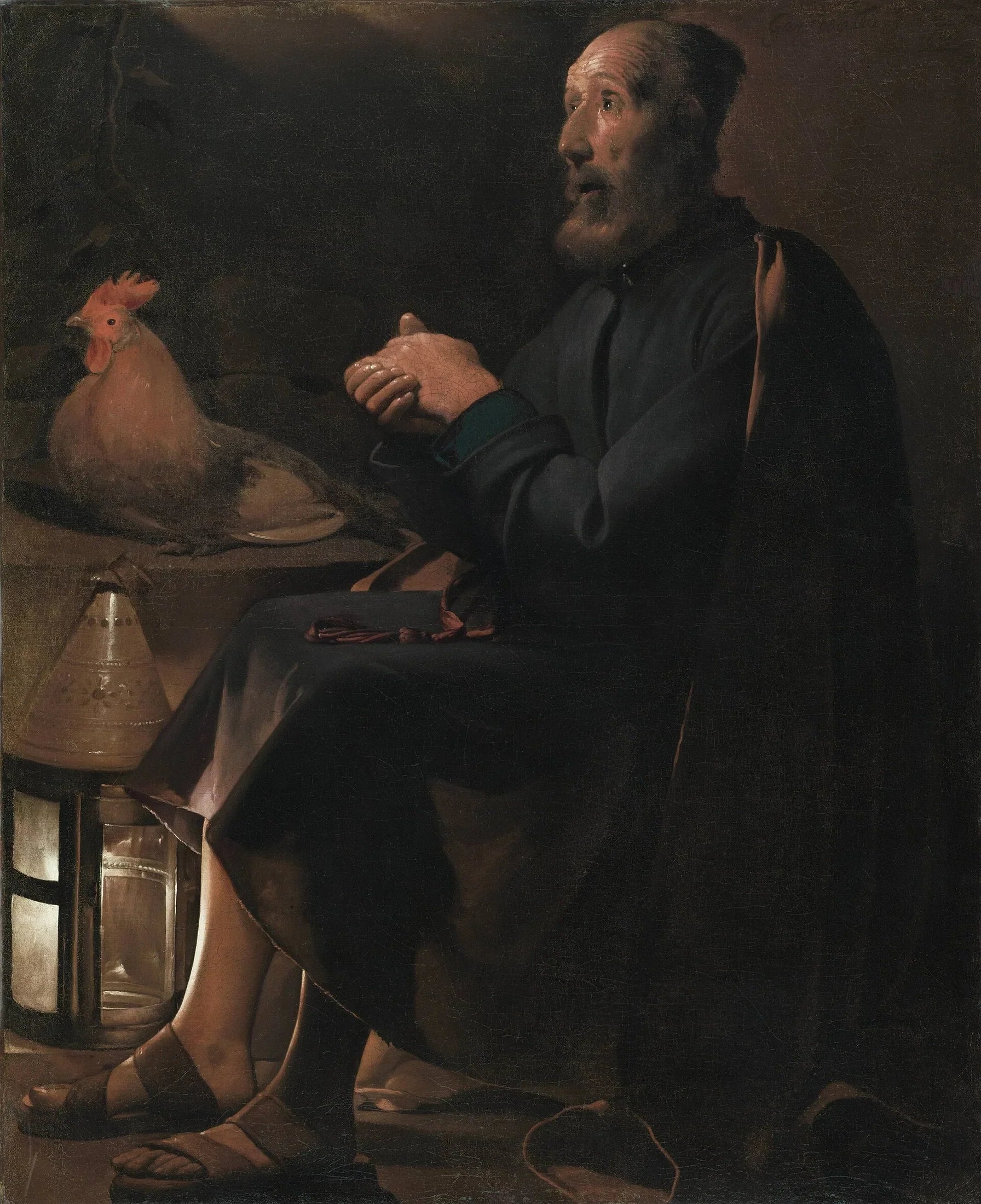 Les Larmes de Saint Pierre - Georges de La Tour image 1 reproduction artisanale de tableau