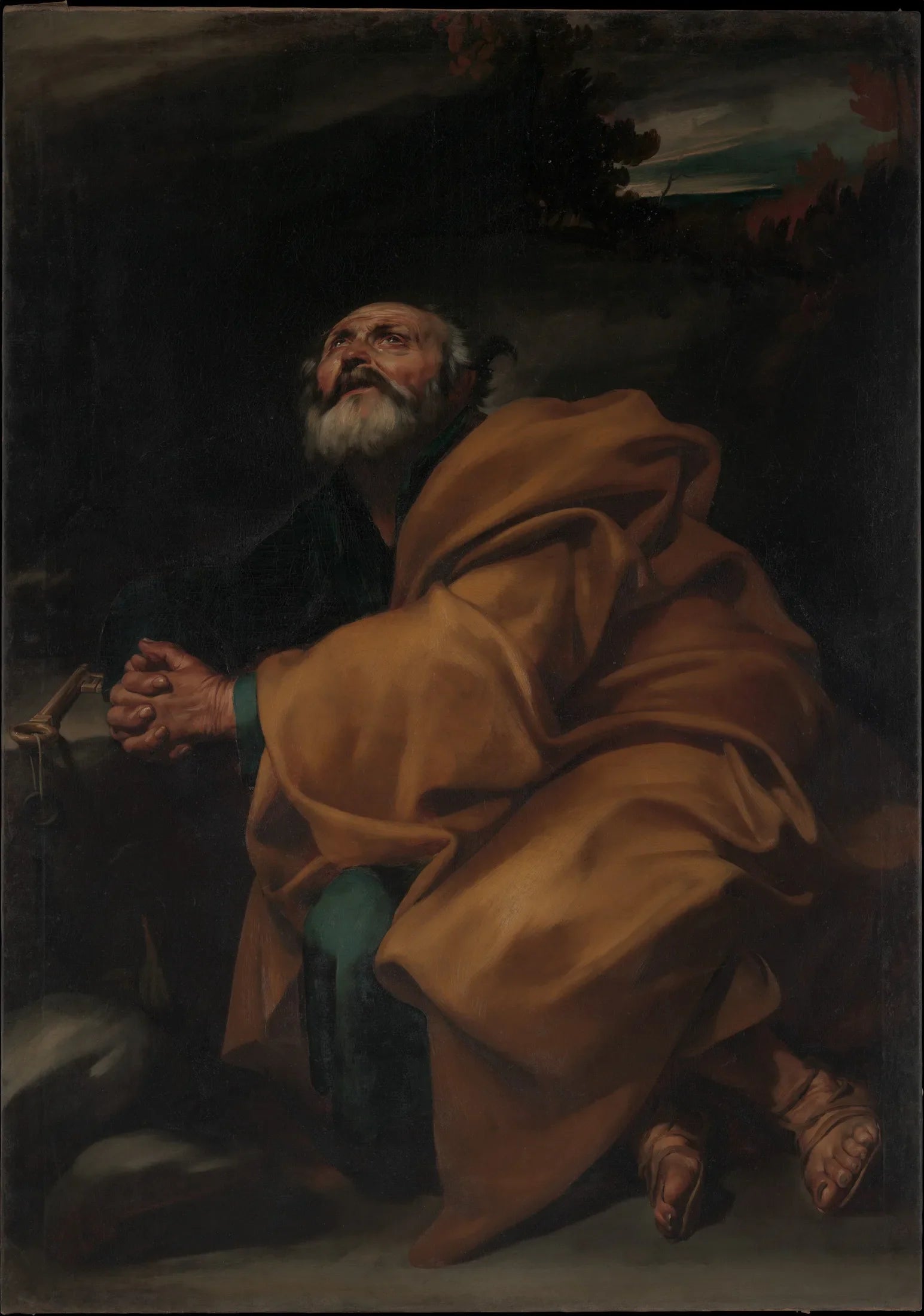 Les Larmes de Saint Pierre - Jusepe de Ribera image 1 tableau peint à l’huile sur toile