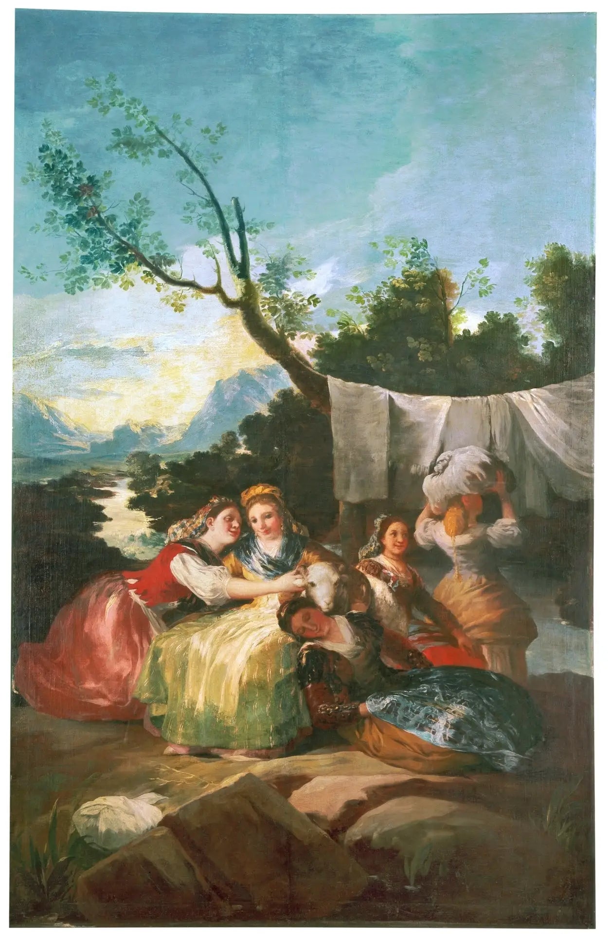 Les Lavandières - Francisco de Goya image 1 copie de tableau peinte à la main