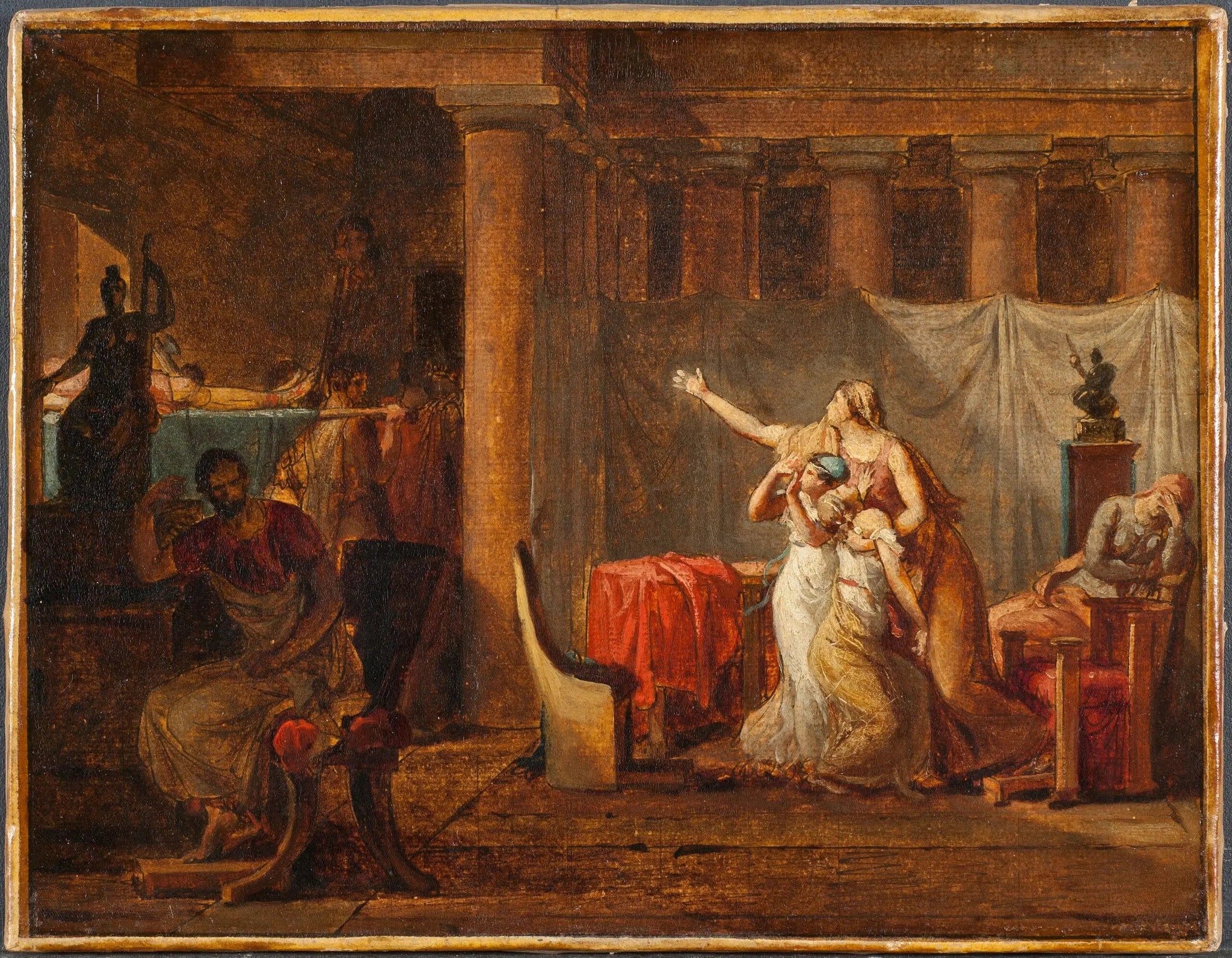 Les licteurs rapportent à Brutus les corps de ses fils - Jacques-Louis David image 1 copie peinte à la main à l’huile