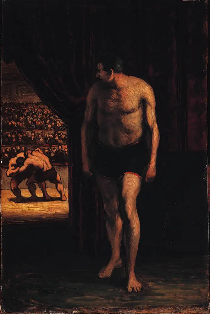 Les lutteurs - Honoré Daumier image 1 reproduction artisanale de tableau