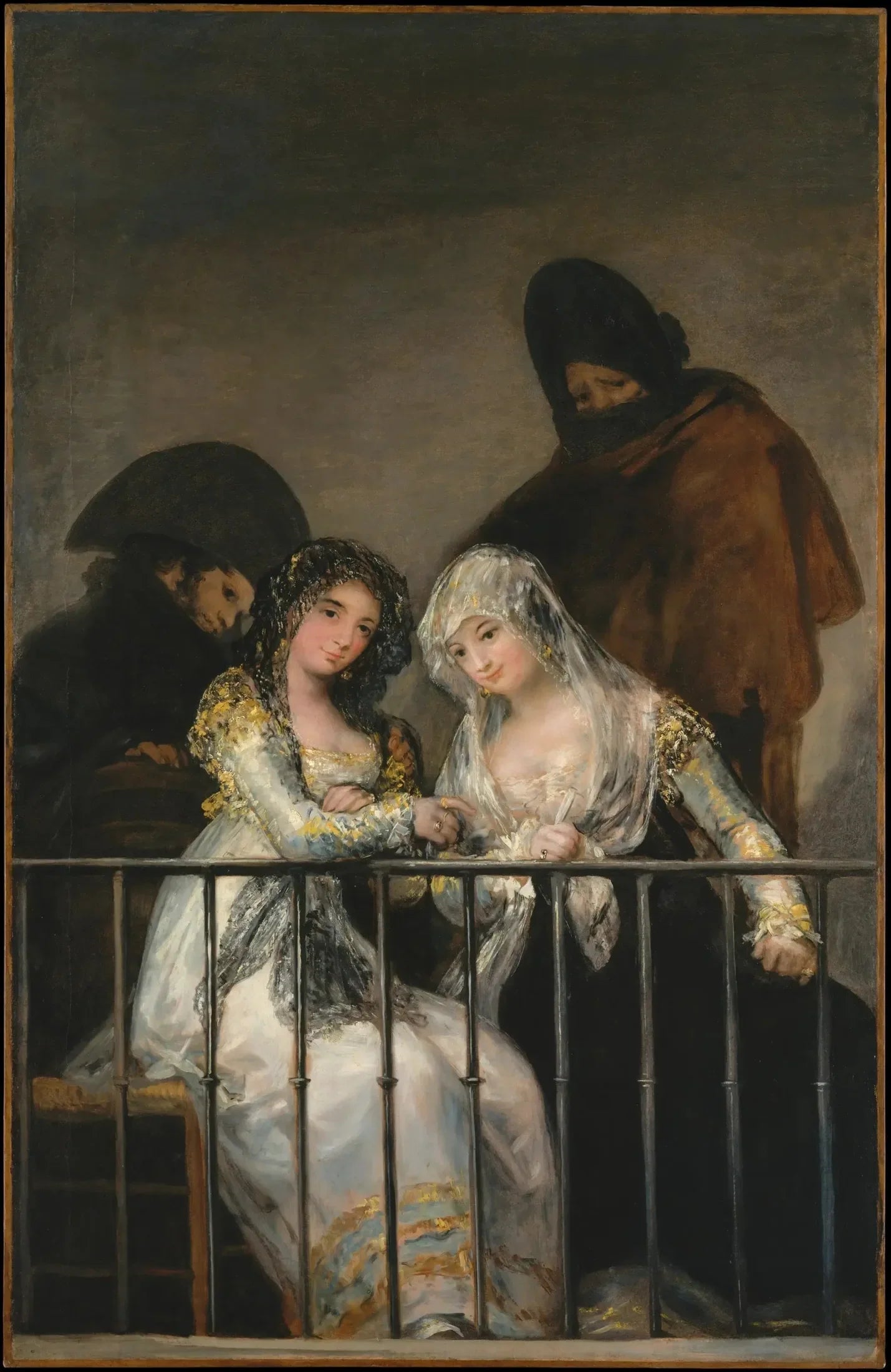 Les Majas au balcon - Francisco de Goya image 1 tableau peint à l’huile sur toile