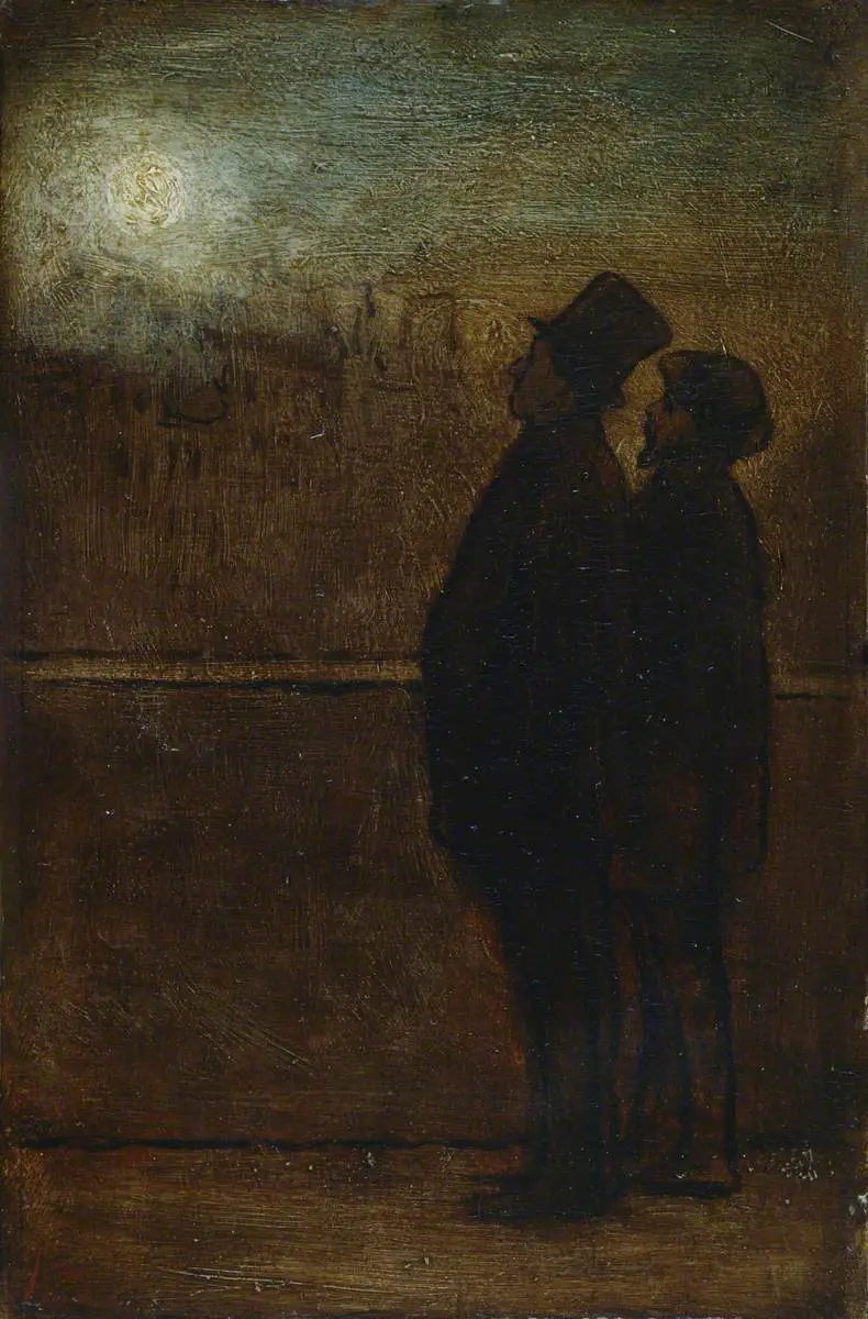Les marcheurs de la nuit - Honoré Daumier image 1 reproduction d’œuvre d’art à l’huile