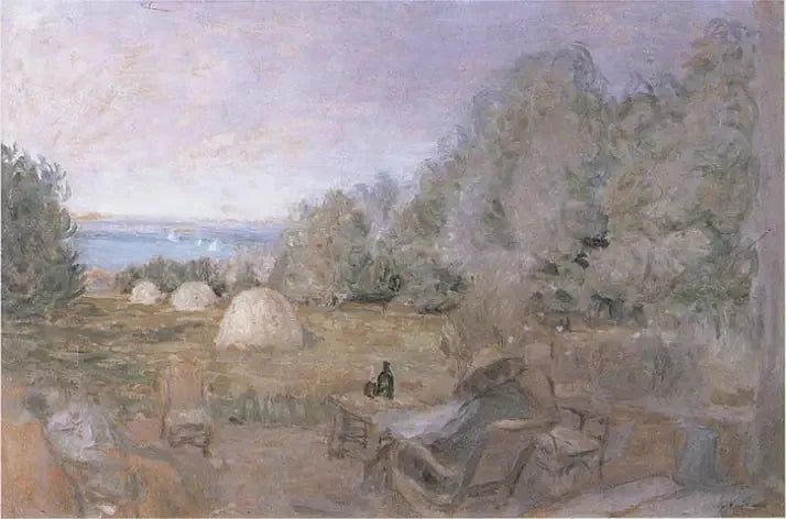 Les meules au jardin des Étincelles à Criqueboeuf - Édouard Vuillard