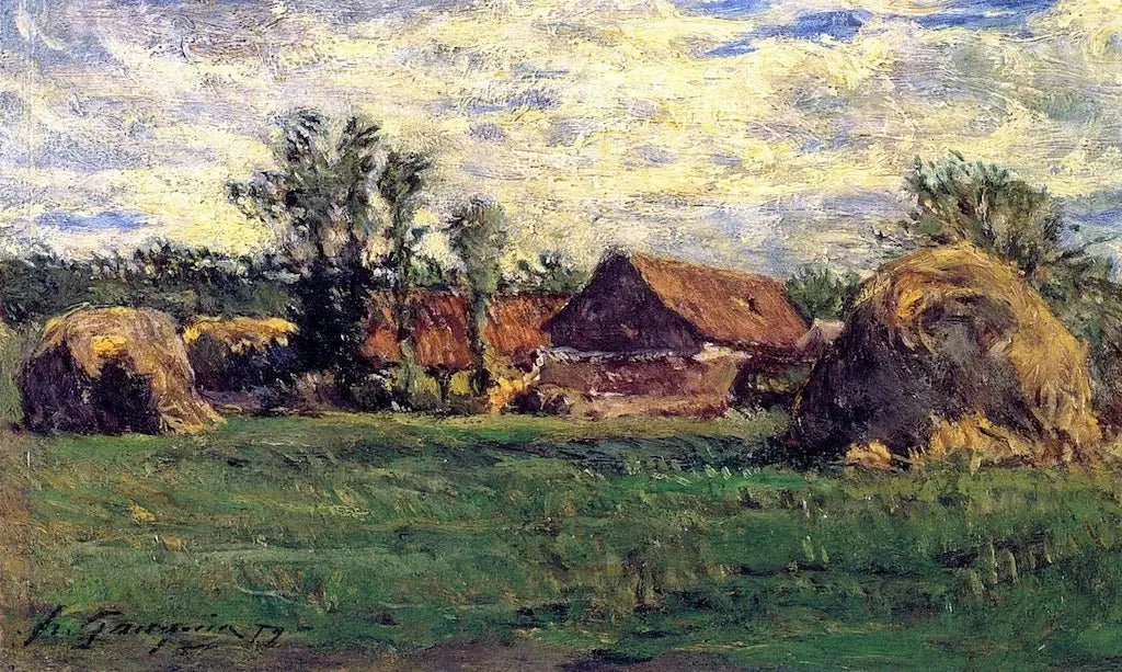 Les Meules, ou Environs de Pontoise - Paul Gauguin image 1 copie peinte à la main à l’huile