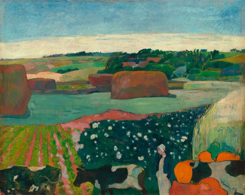 Les meules ou Le champ de pommes de terre - Paul Gauguin