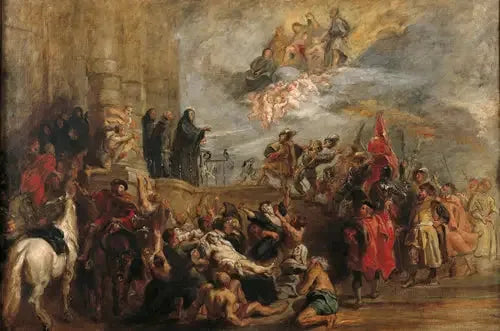 Les miracles de saint Benoît - Eugène Delacroix image 1 tableau peint à l’huile sur toile