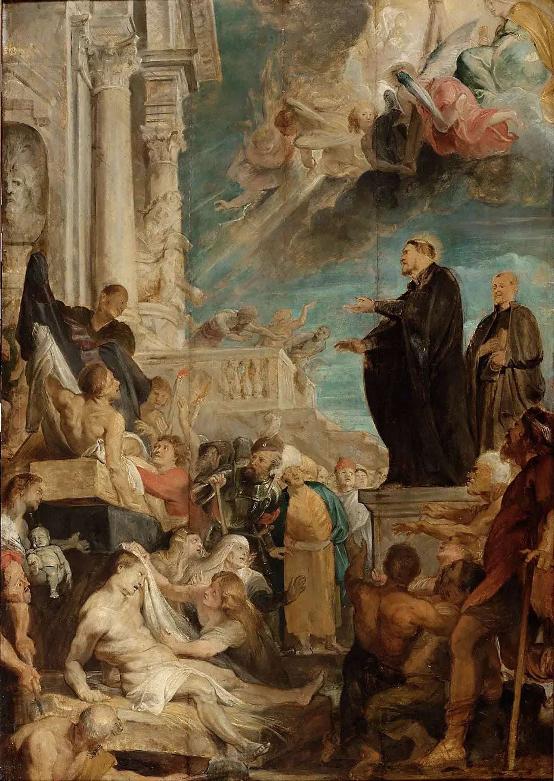 Les miracles de saint François Xavier, Modello - Peter Paul Rubens image 1 tableau peint à l’huile sur toile