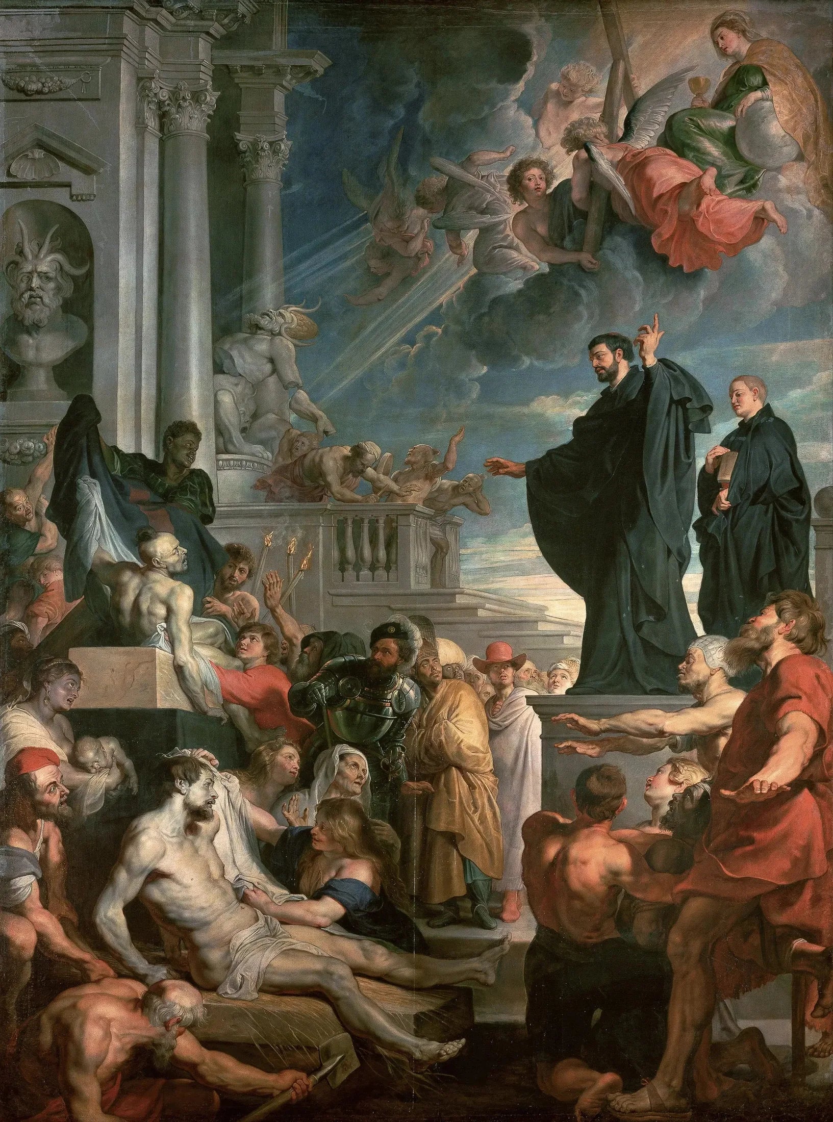 Les Miracles de saint François-Xavier - Peter Paul Rubens image 1 copie peinte à la main à l’huile