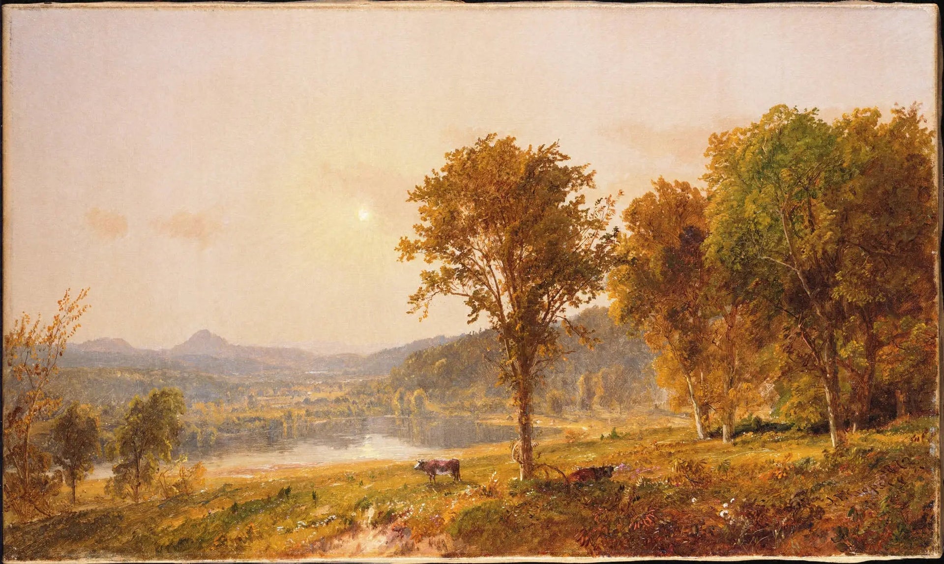 Les monts Brimstone et Sugar Loaf depuis Warwick - Jasper Francis Cropsey image 1 tableau peint à l’huile sur toile