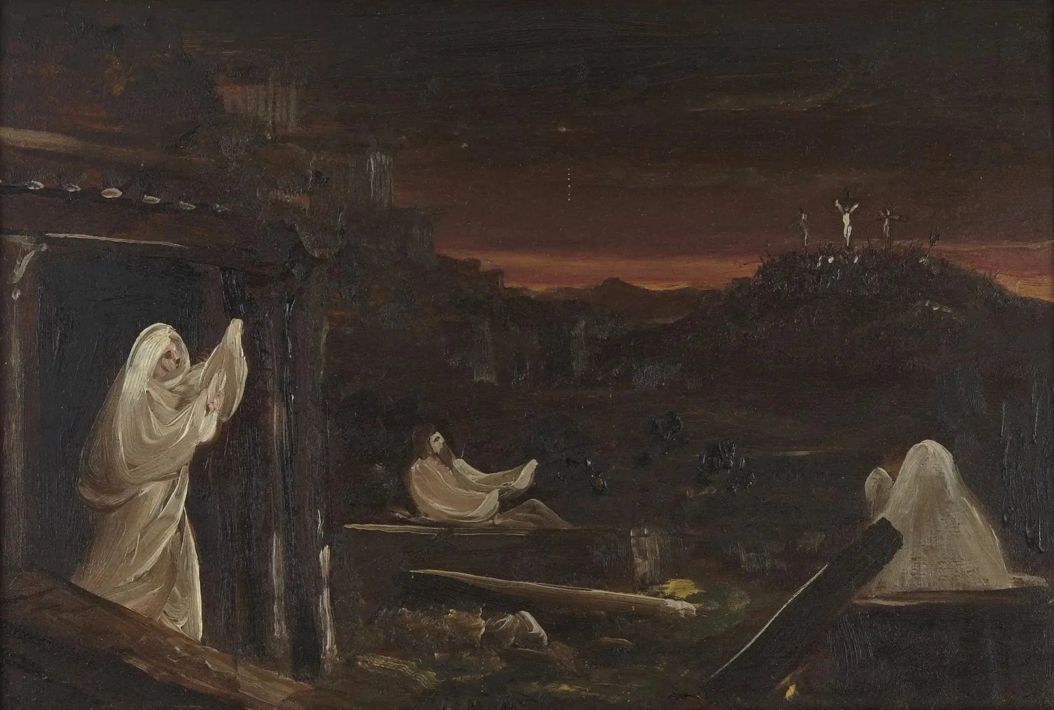 Les morts ressuscitent des tombeaux - Thomas Cole image 1 tableau peint à l’huile sur toile