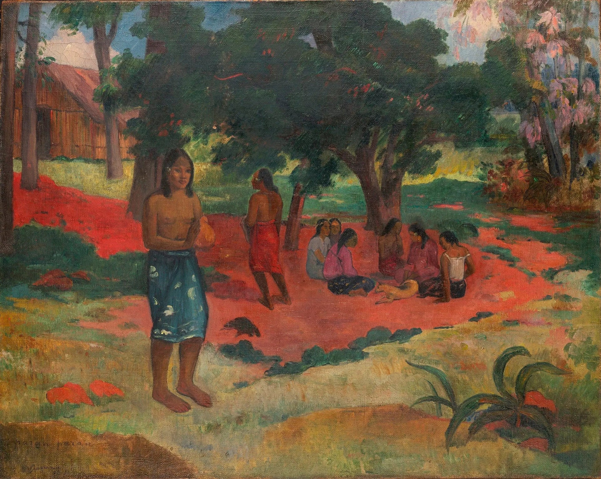 Les mots chuchotés - Paul Gauguin image 1 reproduction de peinture à l’huile