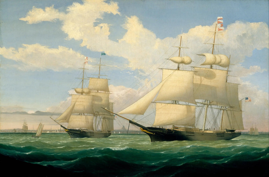 Les navires « Winged Arrow » et « Southern Cross » dans le port de Boston - Fitz Henry Lane