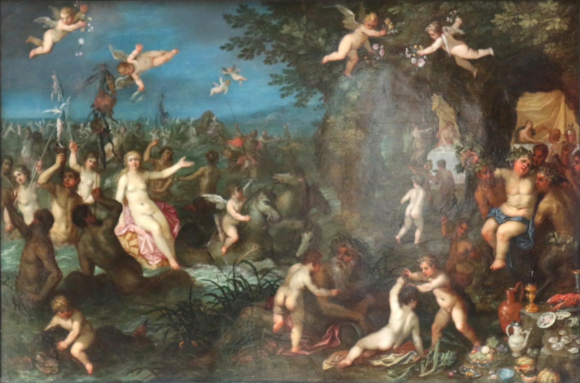 Les noces de Bacchus et Ariane - Jan Brueghel l'Ancien image 1 reproduction artisanale de tableau