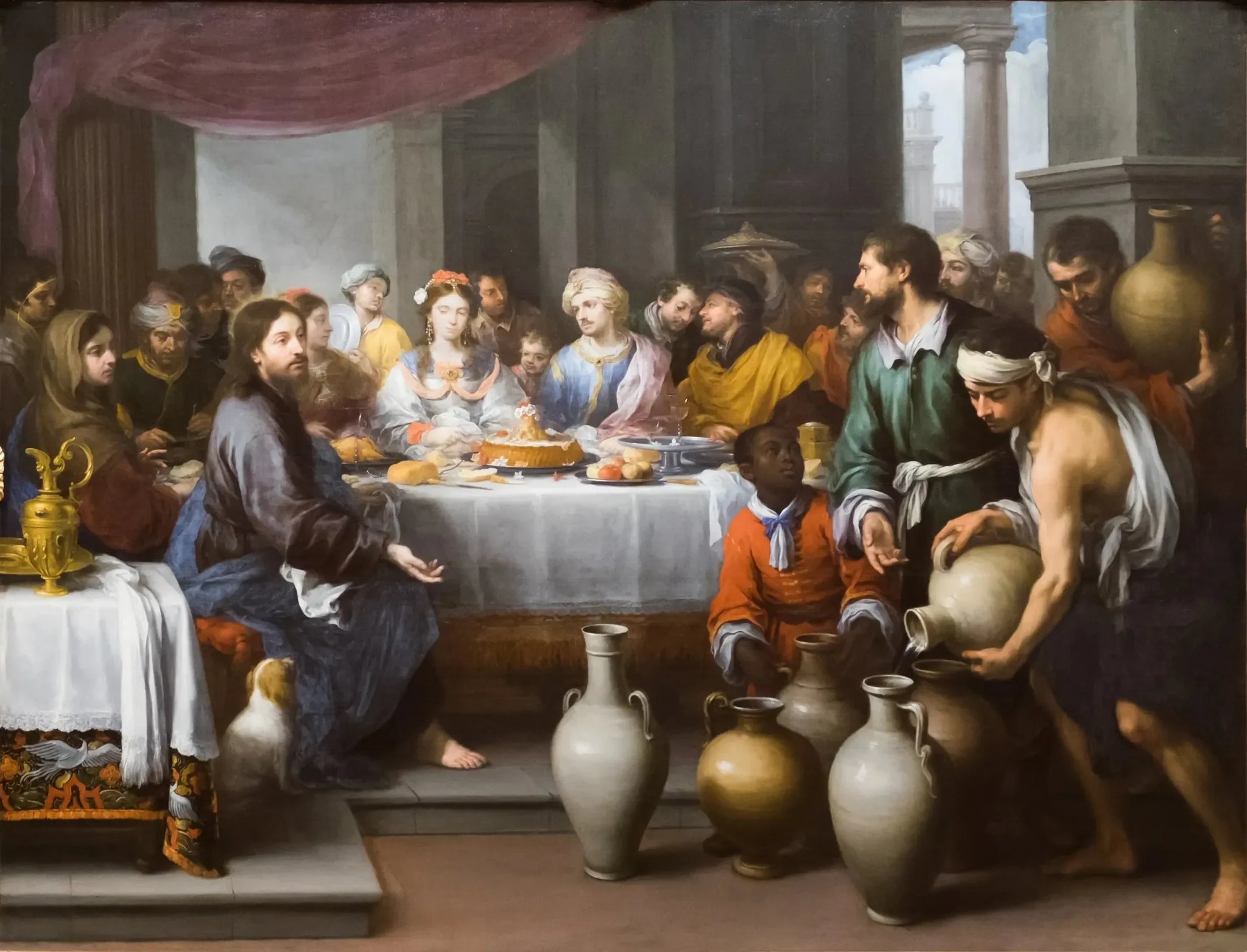 Les Noces de Cana - Bartolomé Esteban Murillo image 1 tableau peint à l’huile sur toile
