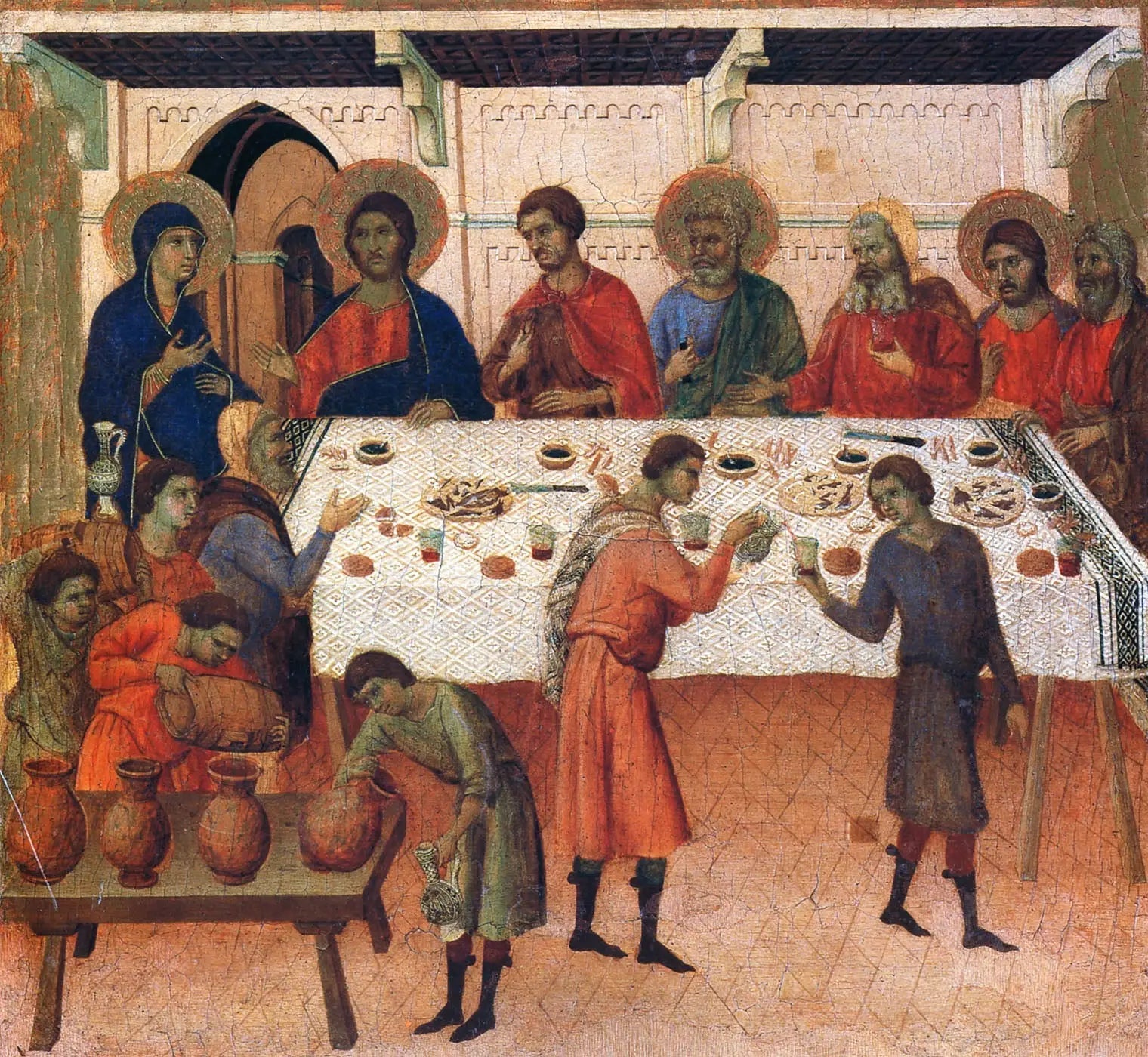 Les Noces de Cana - Duccio di Buoninsegna image 1 tableau peint à l’huile sur toile