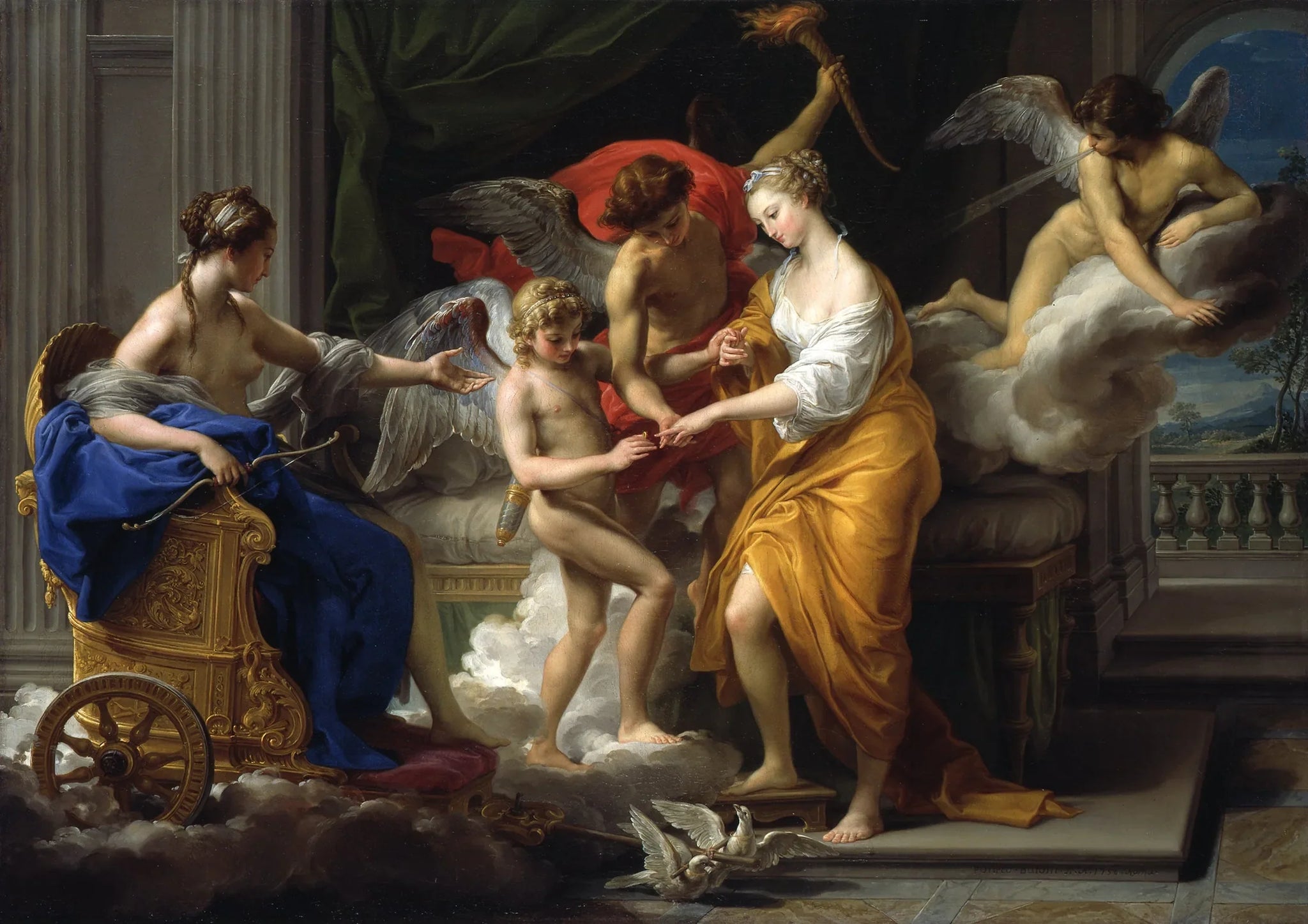 Les Noces de Psyché et de Cupidon - Pompeo Batoni image 1 tableau peint à l’huile sur toile