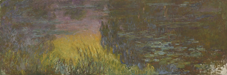 Les Nymphéas : Soleil couchant - Claude Monet